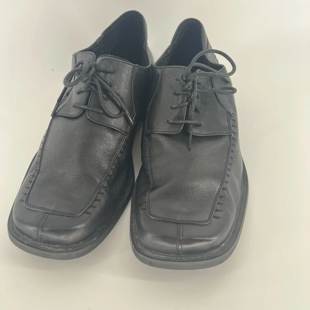 Giorgio Venturi‎ Men's Leather Shoes Size 8.5 Black Oxfords Dress Or Casual Soft